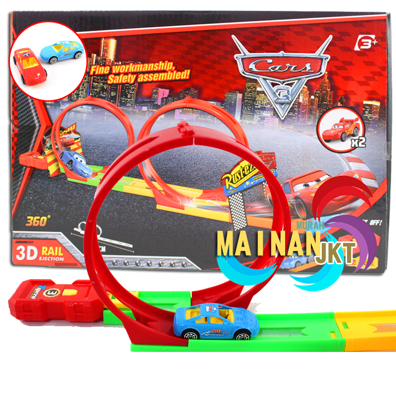 MAINANKEI MAINAN ANAK MURAH MOBIL TRACK RACING CARS MC QUEEN SY6-607 PISTON CUP RUSTEZE OINTMENT LINTASAN BALAP