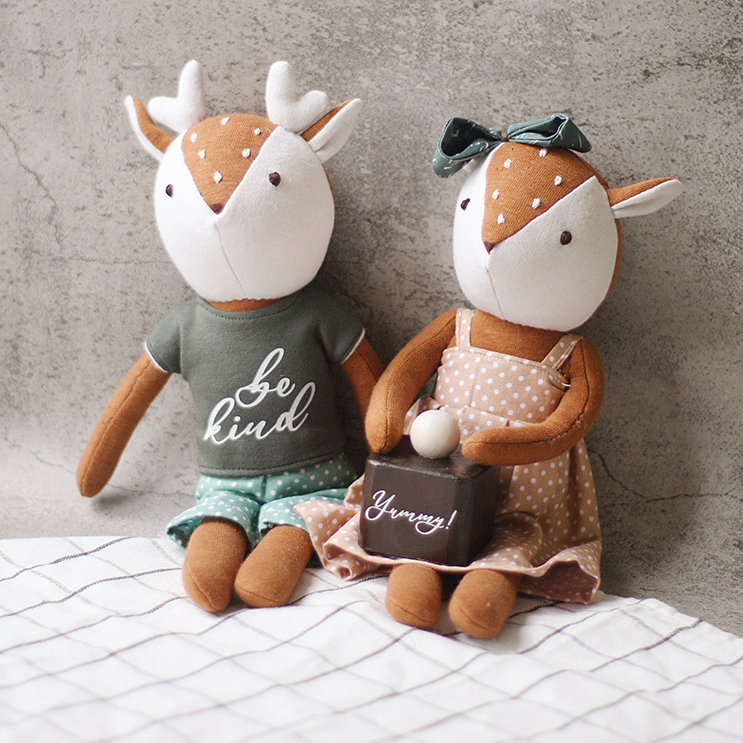 Lettering and Life Classic Doll Deer Series – Mainan Anak Boneka Rusa Kain Heirloom Doll Handmade Do