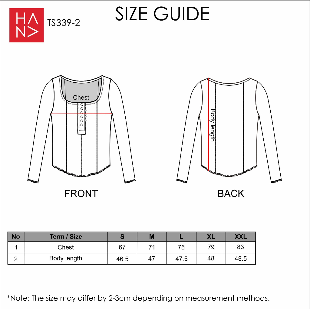 Hana Fashion - Nica Long Sleeve T-shirt - TS339-2