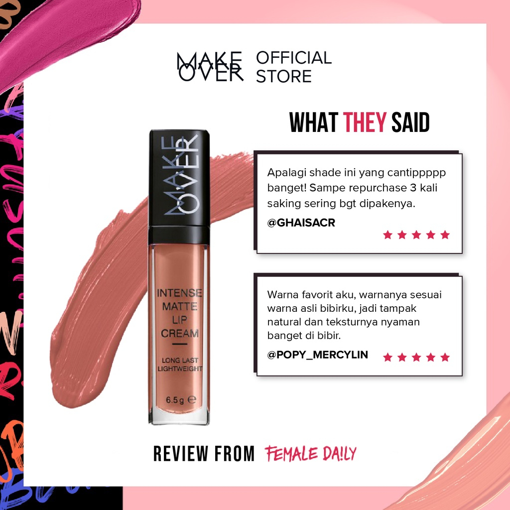 Make Over Lip Cream Matte | MAKE OVER Intense Matte Lip Cream 6,5 g