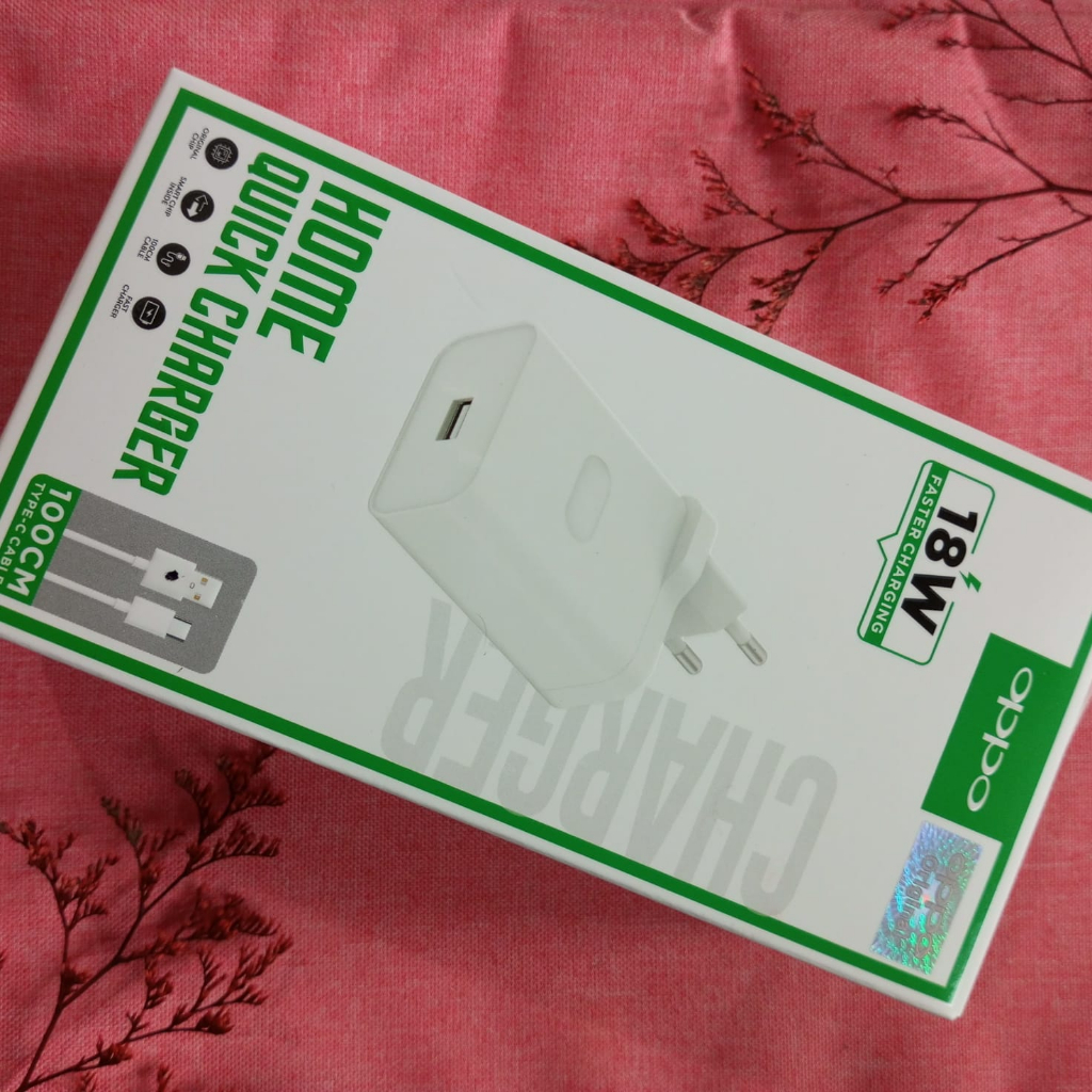 Charger OPPO Fast Charging 18 Watt 2A USB to Tipe C Original Model OP92KAEH