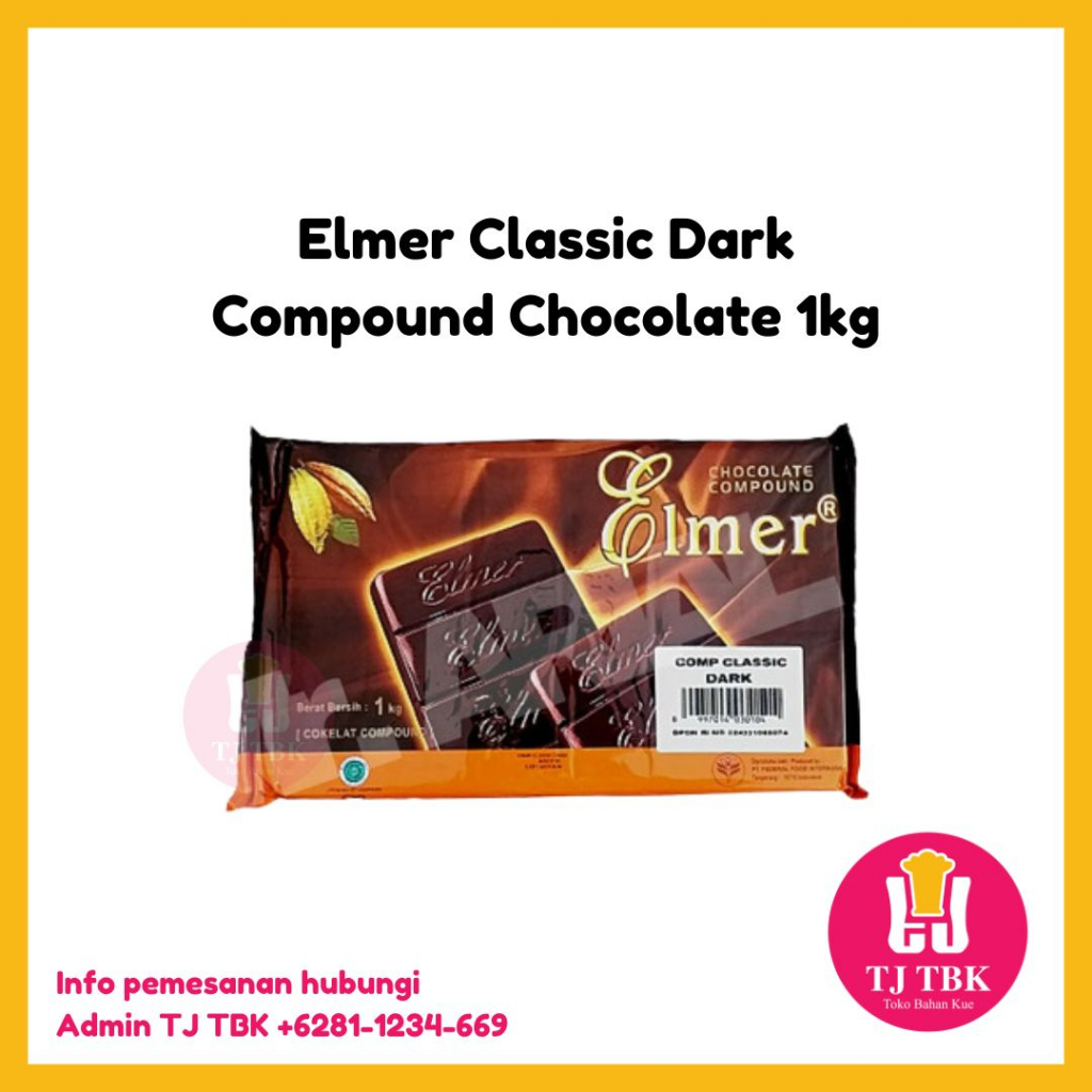 

Elmer Classic Dark Chocolate Compound 1kg (Coklat Batang Classic Dark) Coklat Dekorasi Elmer