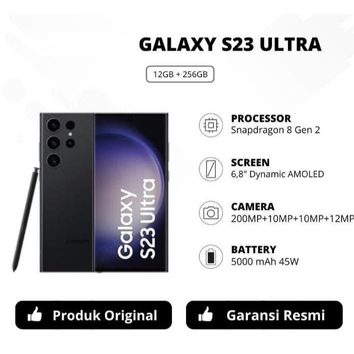 【Bisa COD】Galaxy S23 Ultra HP Murah RAM 12GB 512GB Handphone Android 11 AMOLED 7.5 Garansi Resmi Promo Cuci Gudang Ponsel Baru Original 4G/5G Smartphone hp murah S22 +