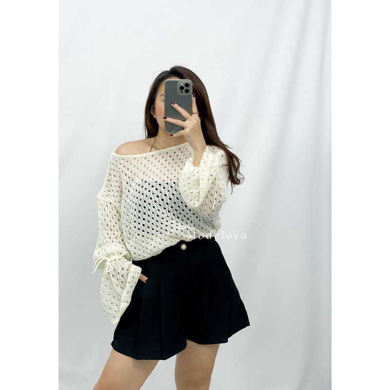 MDLV ~ Yuki Top Rajut (No iner) Knit Outer Good Quality