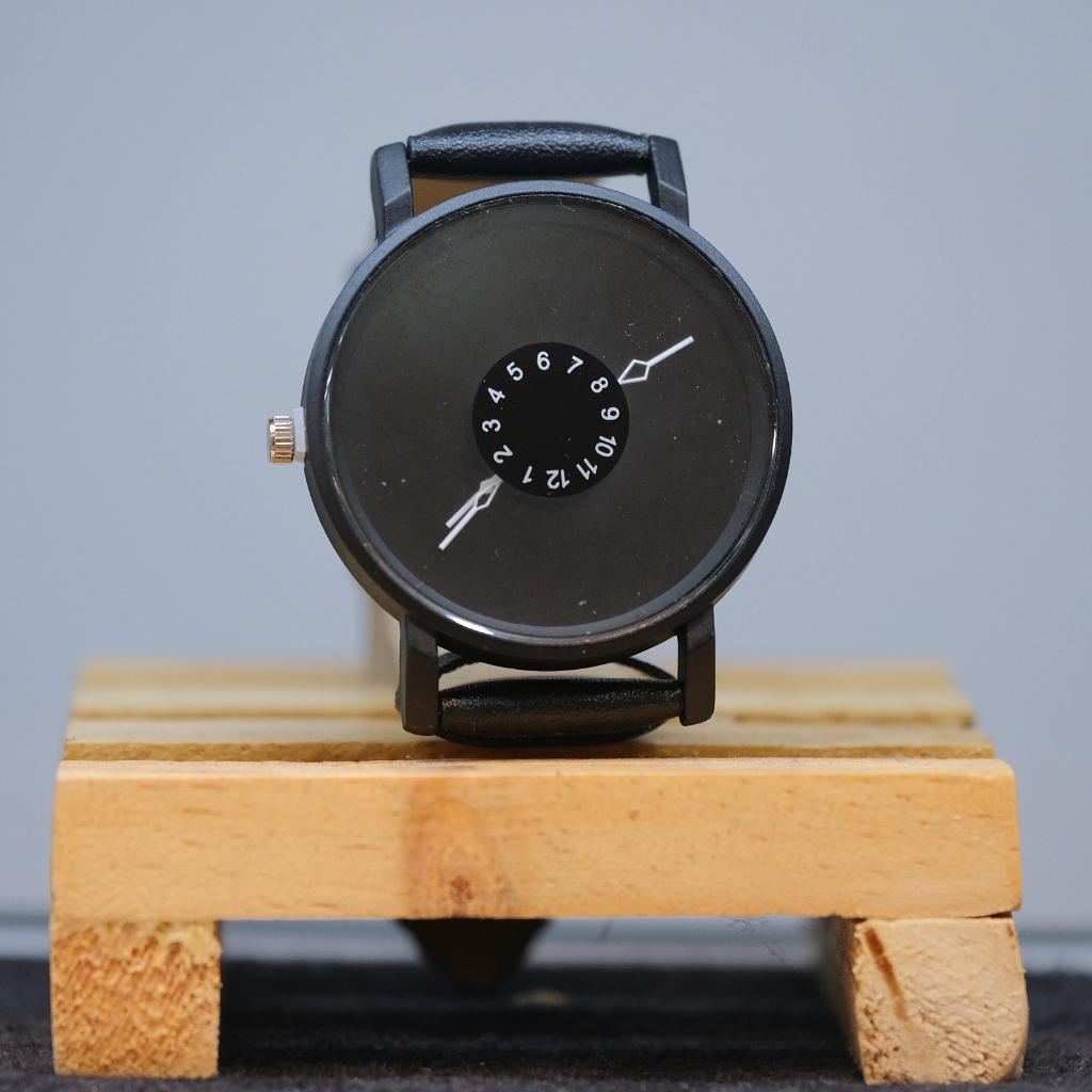 Jam Tangan Kulit Unisex Elegan Dial Simple 40mm