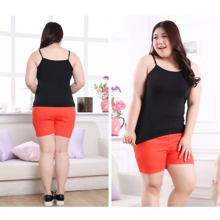 BEE - TANKTOP JUMBO POLOS ( SOFT SPANDEK ) Ukuran Besar / Tank Top Wanita Tali Kecil Big Size EXXEN