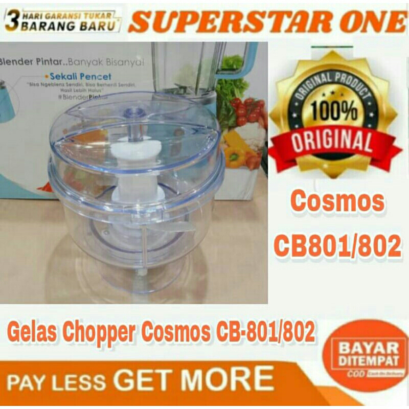Set Gelas Chopper Cosmos CB 801 CB,802 Glas Chopper Blender Cosmos CB-801/802