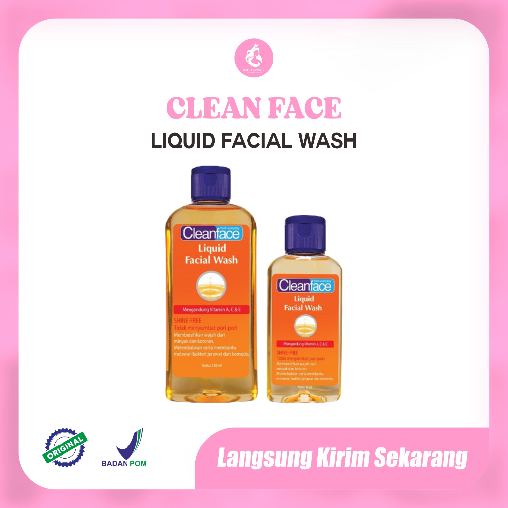 CLEAN FACE Liquid Facial Wash 130ml/50ml
