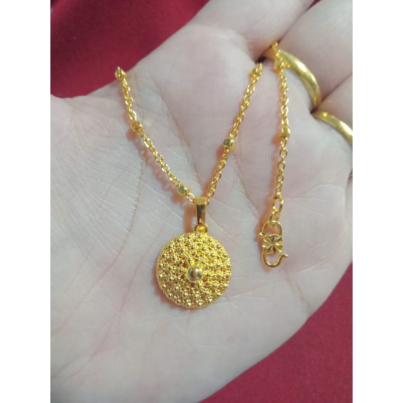 kalung Medan pentul Borobudur 45cm dan 50cm lapis emas 24k