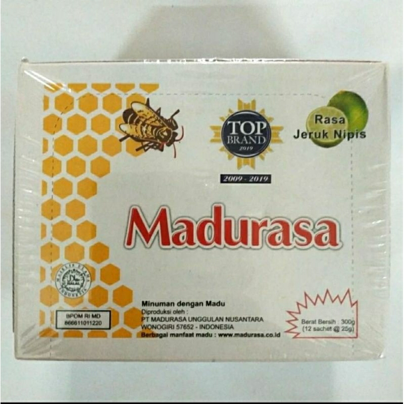 

madurasa | madu rasa jeruk NIPIS | 1 box isi 12 sachet