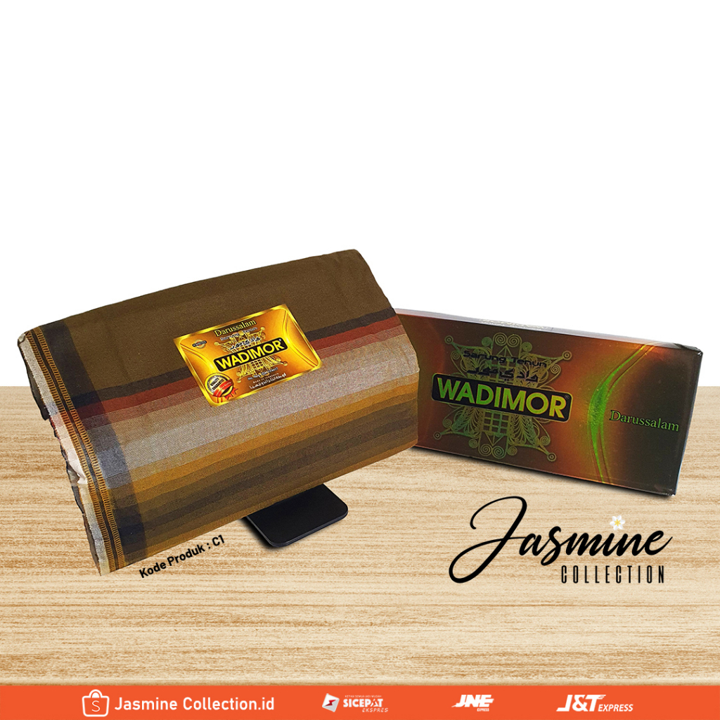 WADIMOR Sarung Tenun - Coklat (C1) + Dus