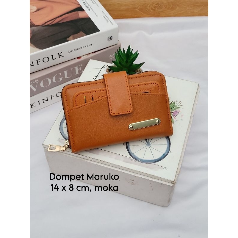 Maruko Dompet Lipat Wanita Model Polos