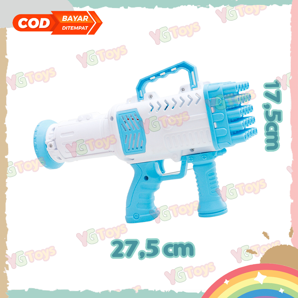 YGtoys Mainan Bubble Gun Bazoka JUMBO 32 Hole Rocket Launcher BESAR Gelembung Sabun Tembakan Balon Gatling Anak Elektrik Edukasi Edukatif