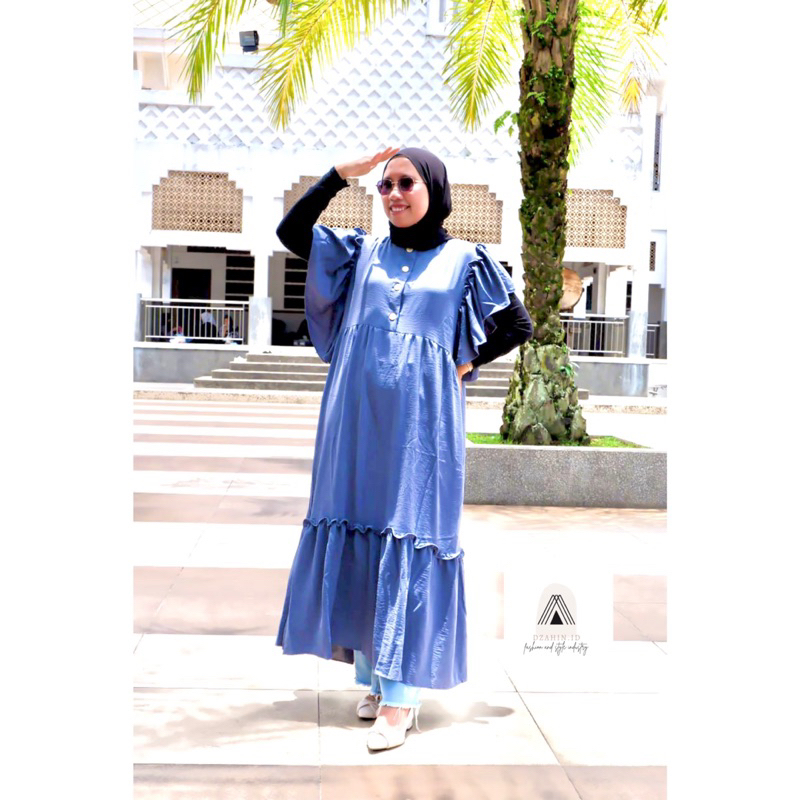 Gamis Cringkel Terbaru || Gamis Overall Crinkel Air flow || Gamis Kekinian || Gamis Murah || Gamis Nagita ||