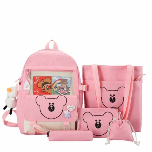 GI 12471 RISCE TAS 5IN1 RANSEL IMPORT WANITA CEWEK PEREMPUAN JAKARTA BATAM SEKOLAH KULIAH LES SD SMP SMUJT