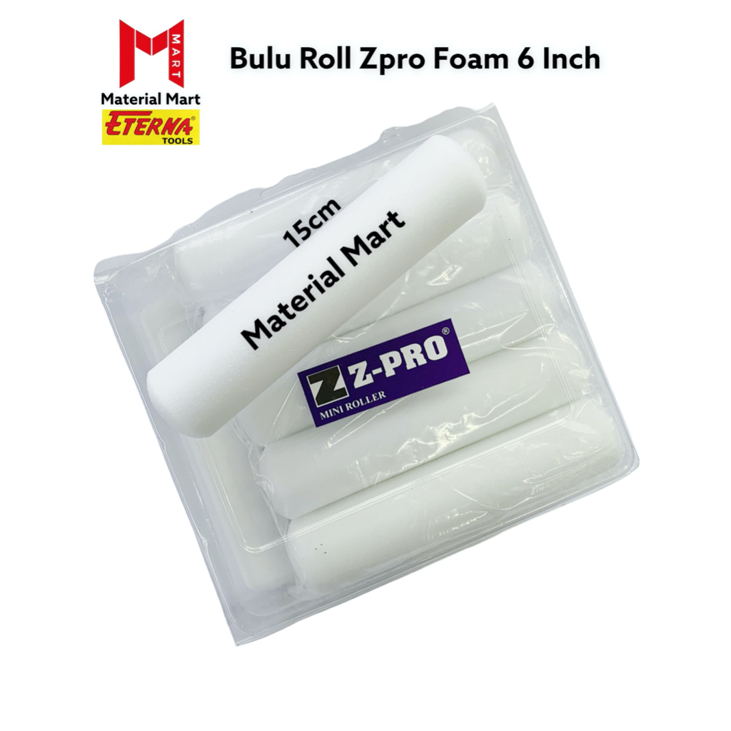 Bulu Roll Kapal Zpro Foam Busa 6 Inch | Refill Kuas Kapal Z Pro Busa 6&quot; | Material Mart