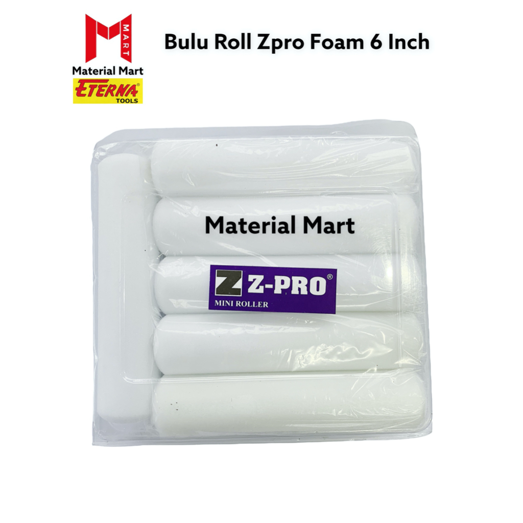 Bulu Roll Kapal Zpro Foam Busa 6 Inch | Refill Kuas Kapal Z Pro Busa 6&quot; | Material Mart