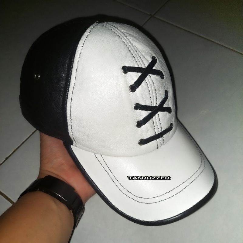 Topi kulit asli 100% model tali