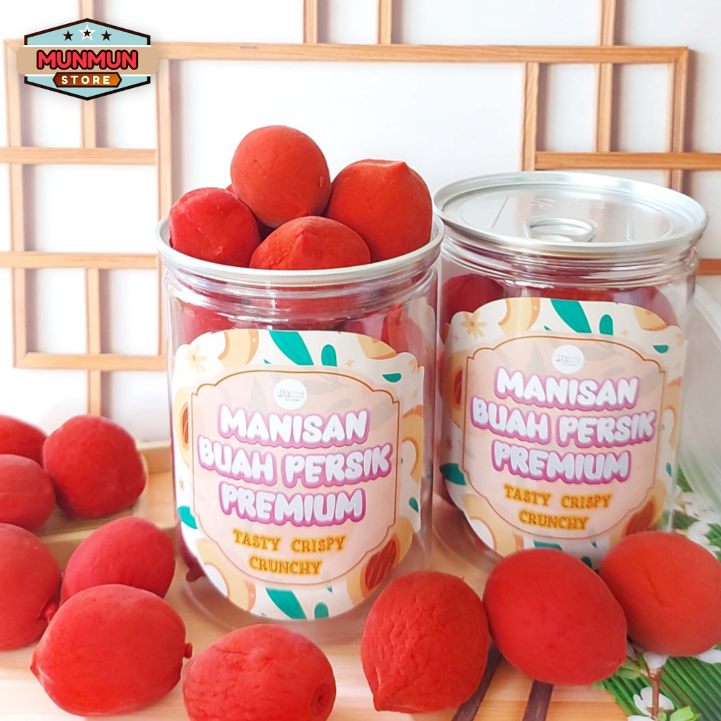 

Pet Can Manisan Buah Persik Merah Impor Red Crunchy Peach Kualitas Premium