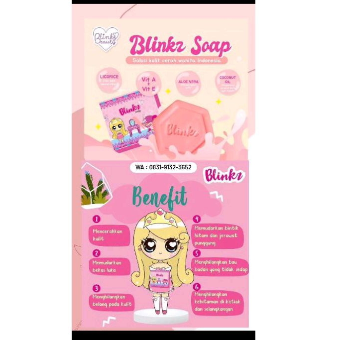 BLINKZ SOAP BPOM ORI/sabun pencerah/sabun blinkz