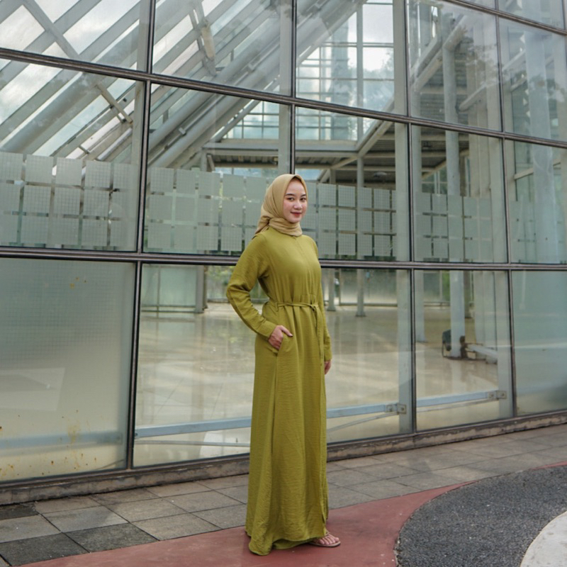ZOYA DRESS SIZE M,L,XL TERBARU BAHAN LINEN VISCOSE AIRFLOW PREMIUM PAKAIAN GAMIS LEBARAN TERLARIS MUSLIM WANITA BY ZENIC ID BISA COD