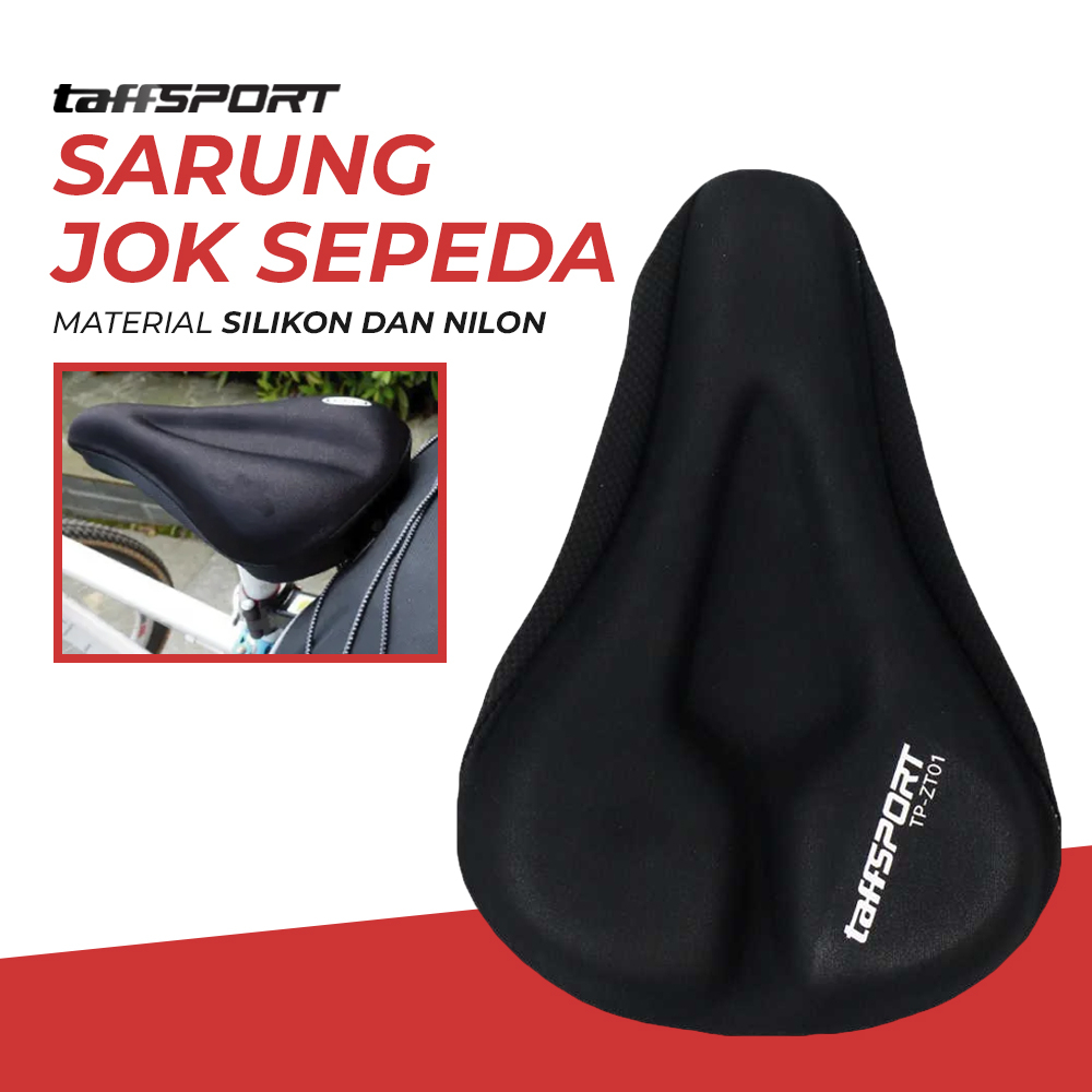 TaffSPORT Jok Sadel Sepeda 3D Silicone Gel - TP-ZT01 - Black