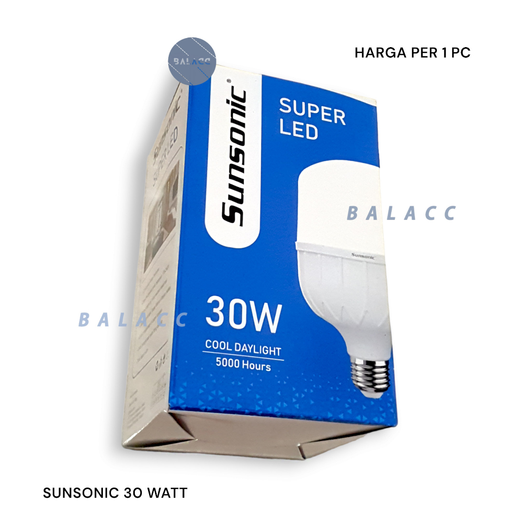 Lampu Led 30 Watt Sunsonic 30w Kapsul Tabung 30W Putih Murah SNI