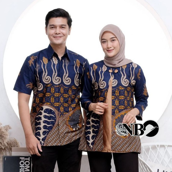 Batik Couple Modern Atasan Blouse Batik Kerja Kantor Wanita