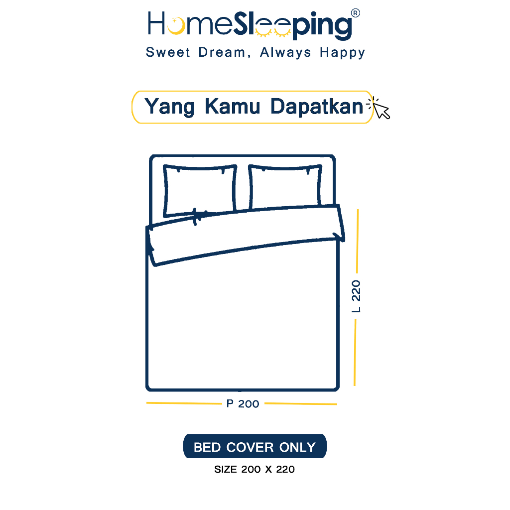 Homesleeping Bedcover only 200x220 Super king Tencel TC