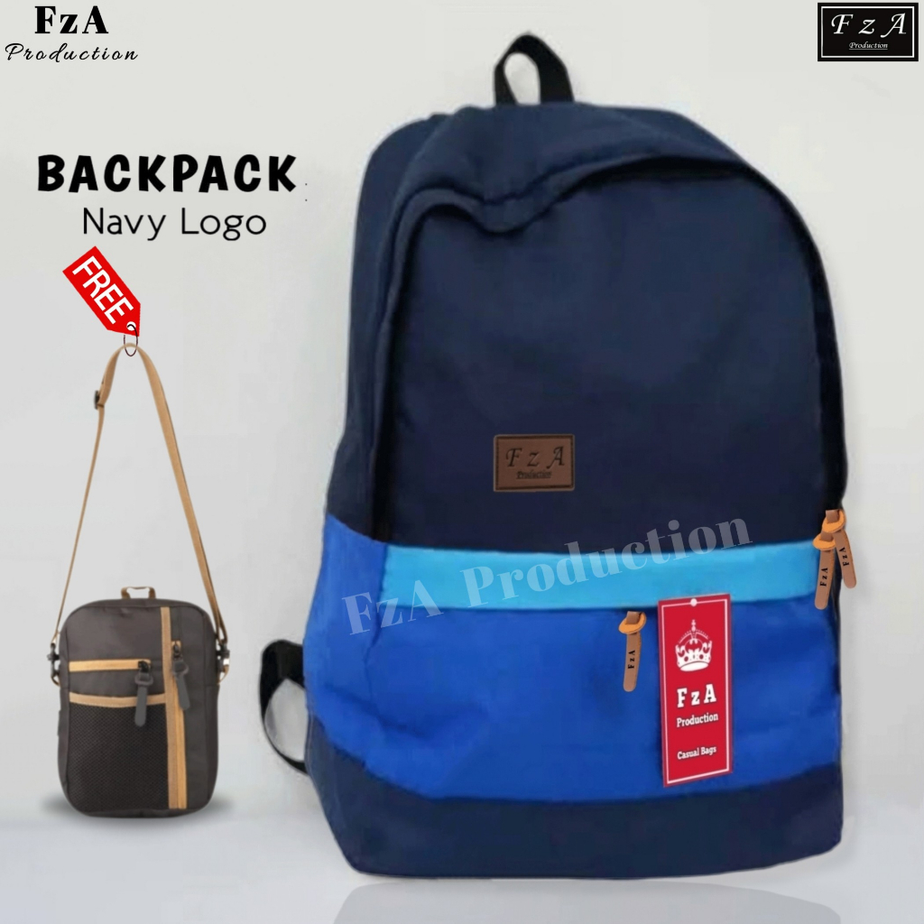 FzA Official - Tas Ransel Distro Original Casual pria Wanita / Tas Ransel Laptop / Backpack Sekolah Kuliah Distro Original Tas Punggung Laptop - NLSL