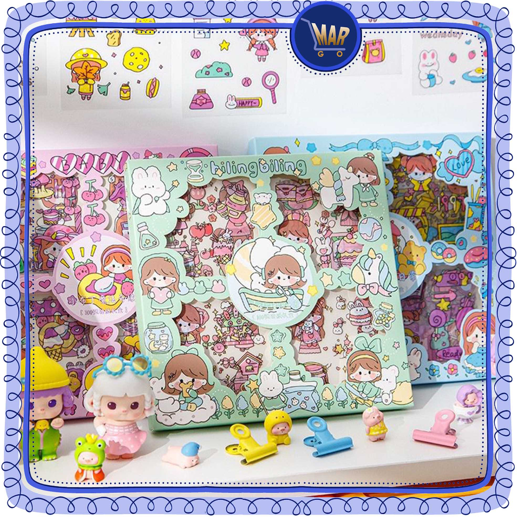

Stiker Set Sticker MOMO Kotak Sticker Korea Dekorasi Handbook Scrapbook DIY