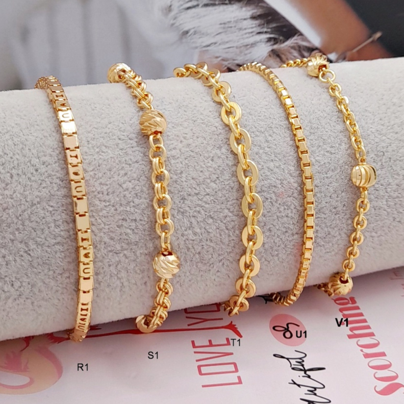 RINN Jewelry Gelang Tangan Wanita Xuping Warna Gold Emas - BB242