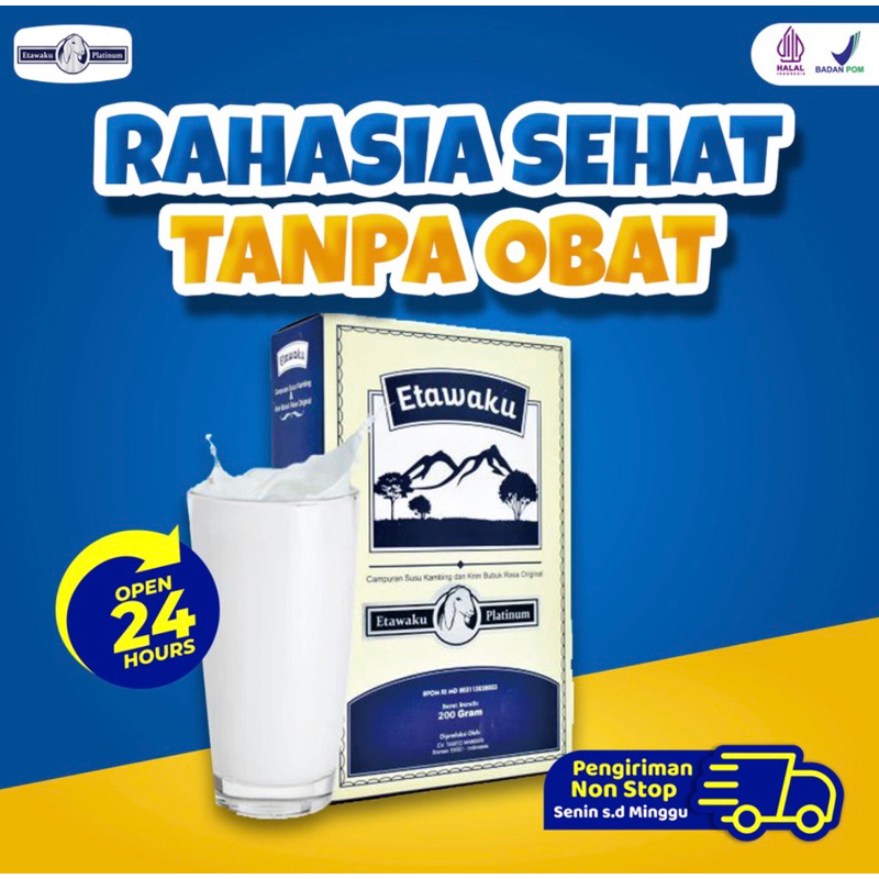 

ETAWAKU PLATINUM Susu Kambing 200gr|Susu Bubuk Vanila