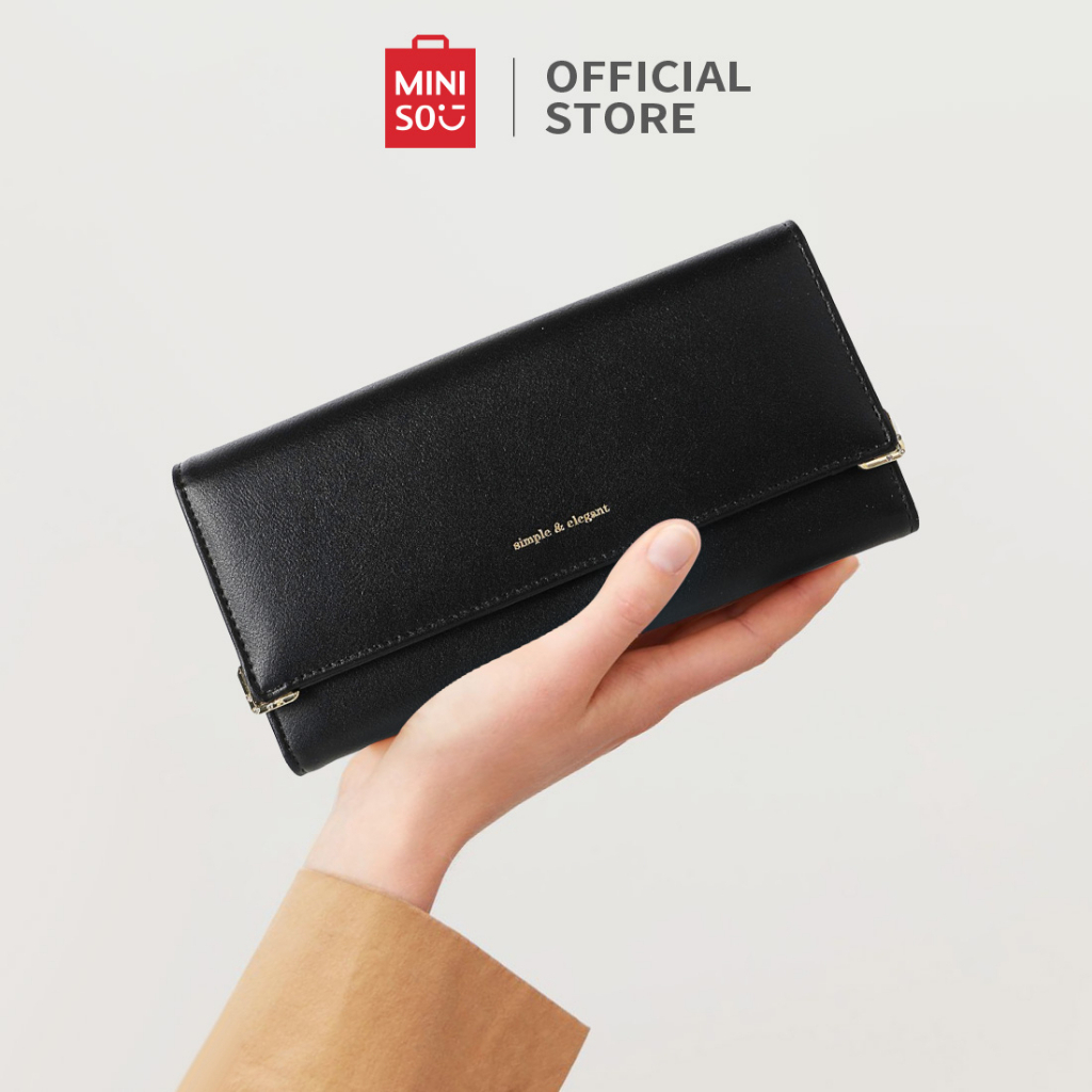 MINISO OFFICIAL Delicate metal womens long & short wallet / dompet wanita import miniso ready suraba