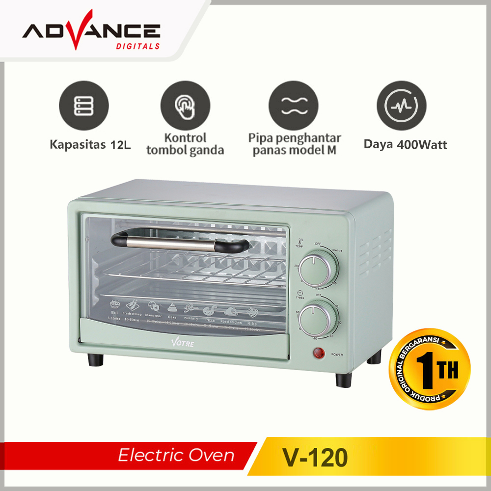 Advance Oven Listrik Mini Electric Oven 12 Liter 400W multi-fungsi Garansi 1 Tahun