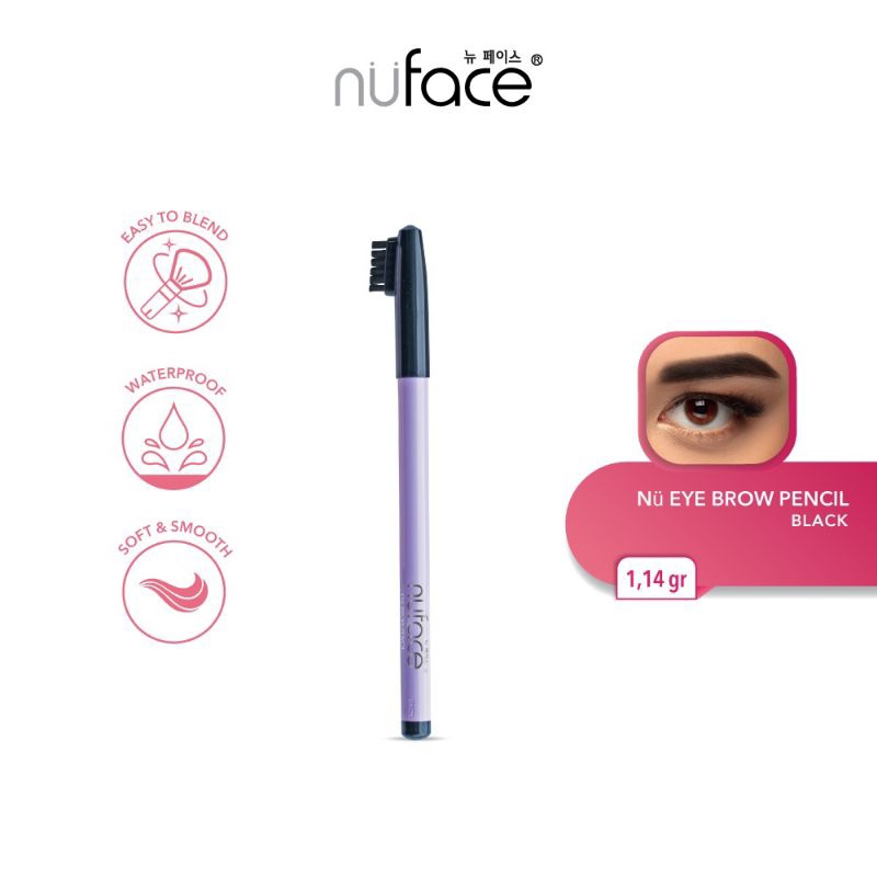 Nu Face Eye Brow Pencil - Black | Brown