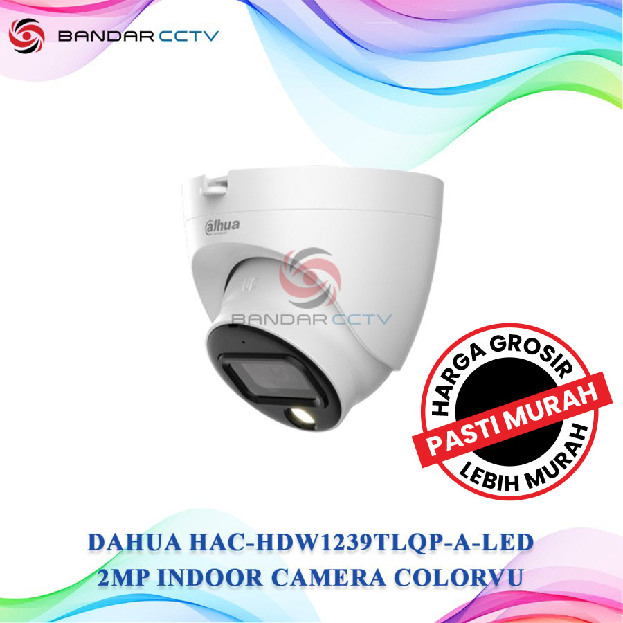 Dahua HAC HDW1239TLQP A LED 2MP Indoor Camera COLORVU