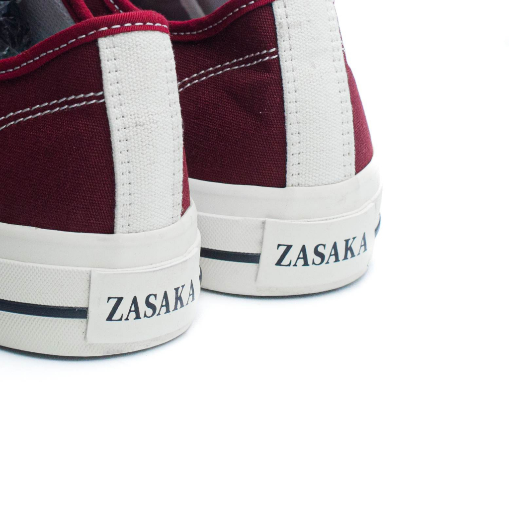 Zasaka - Sepatu Rungkad Maroon Sneakers Casual Pria Wanita