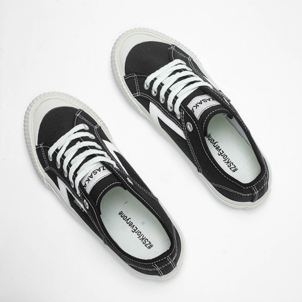 Zasaka - Sepatu Mandalungan Hitam Sneakers Casual Pria