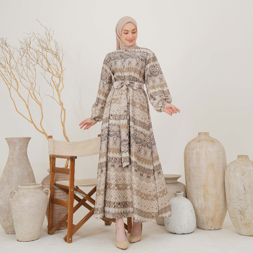 Candy Outfitku - Fania dress gamis silk premium Free Belt