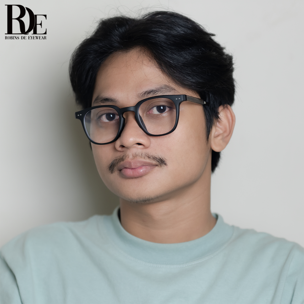 ROBINS Kacamata Minus Kotak Anti Radiasi Komputer Frame Kacamata Photocromic Antiblueray Bluecromic Kacamata Fashion Pria Wanita Kacamata Uv400 Stylish 8344-1