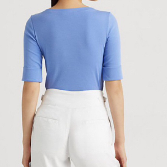 Ralph Lauren Stretch Cotton Boatneck Top