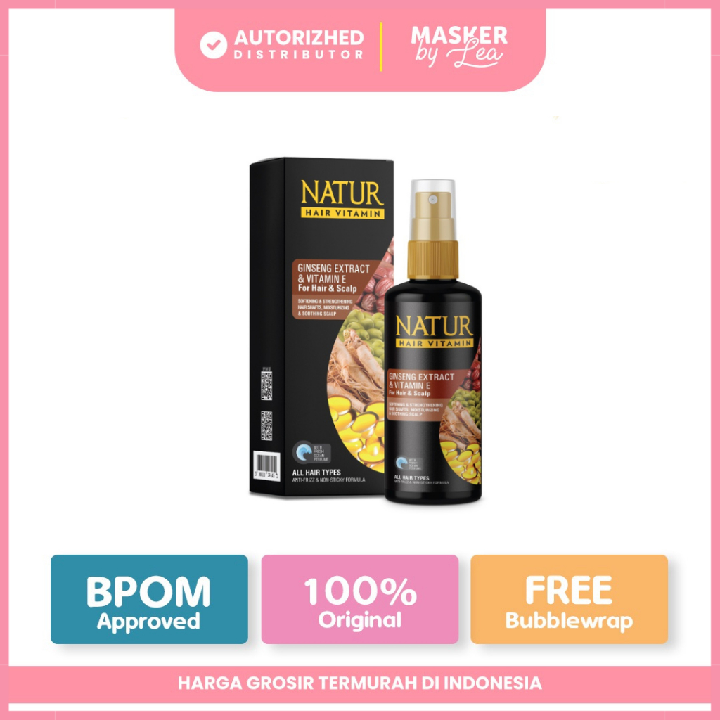 NATUR Hair Vitamin Ginseng 80 ml - Vitamin Rambut Rontok