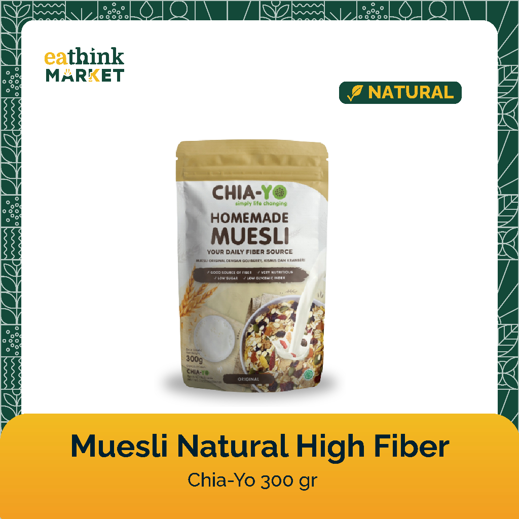 

Muesli Natural Tanpa Pengawet dan Less Sugar - Chia-Yo 300 gr