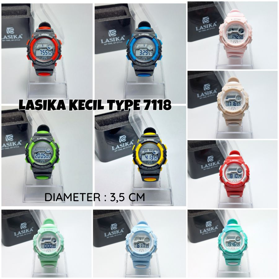 Jam Tangan Digital Anak Anak Remaja Strap Rubber Premium Water Resist Lasika Free Box