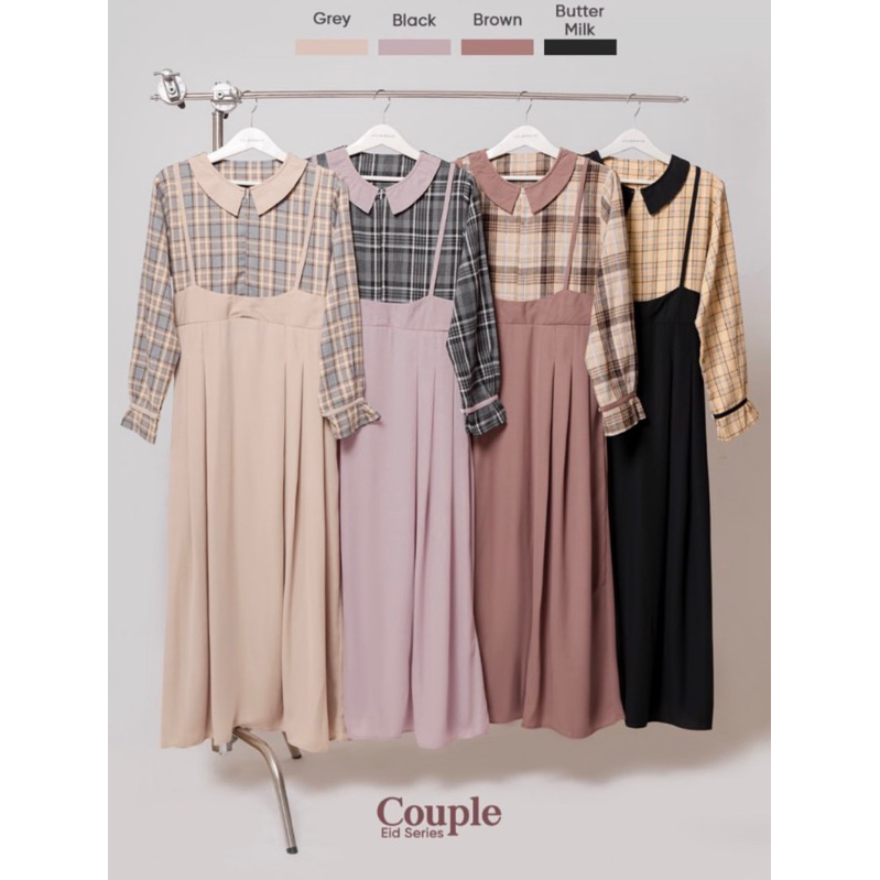 KUMI OVERALL / MIN JAE SHIRT COUPLE LEBARAN ORIGINAL JILBRAVE