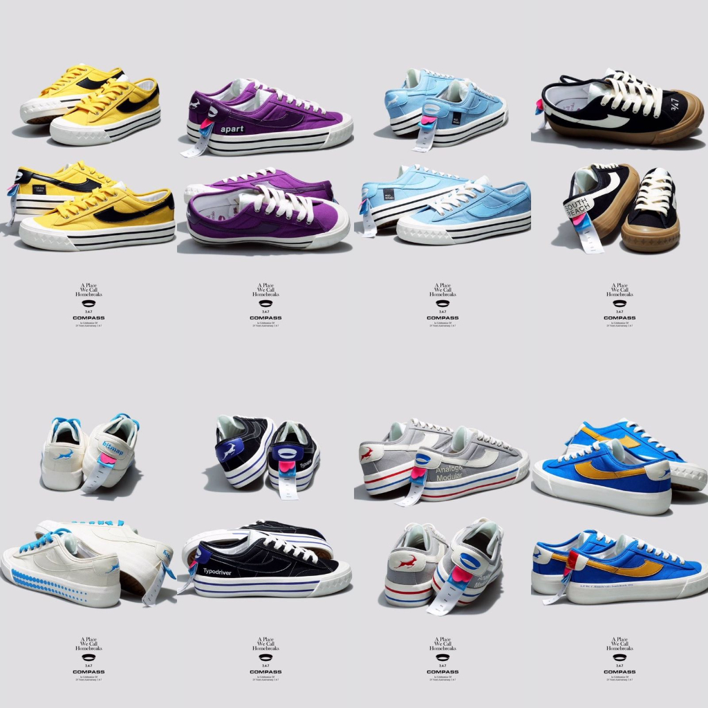 Sepatu Compass x UNKL 347 Low Art 7 Size 43