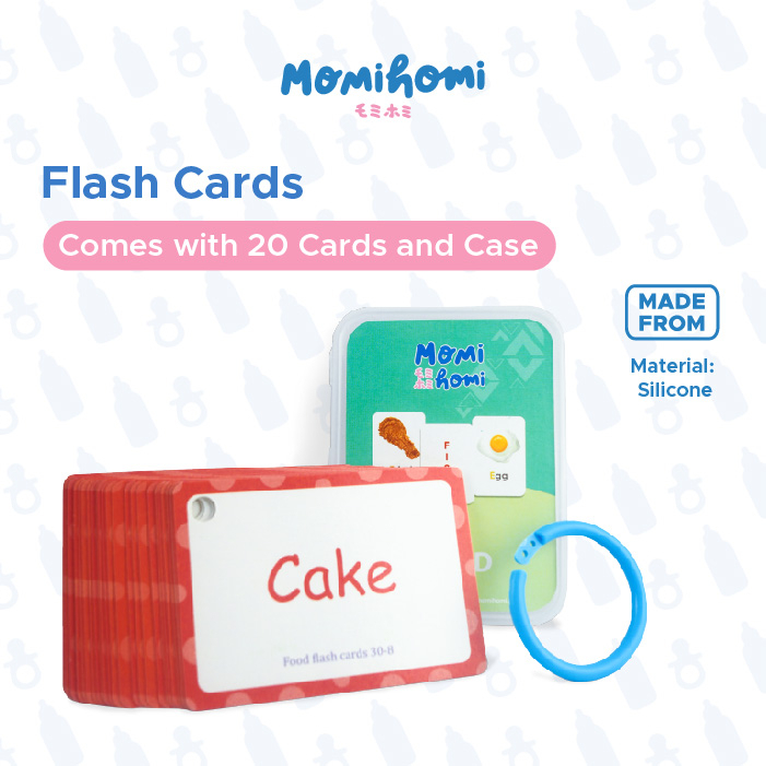 MOMI HOMI Flash Card Edukasi Anak Belajar Membaca Menghitung Angka Nama Hewan Buah Sayur Food Kids Toys Education Flashcard Ring Mainan Edukasi Kartu Pintar Belajar Balita &amp; Anak Bahasa Inggris