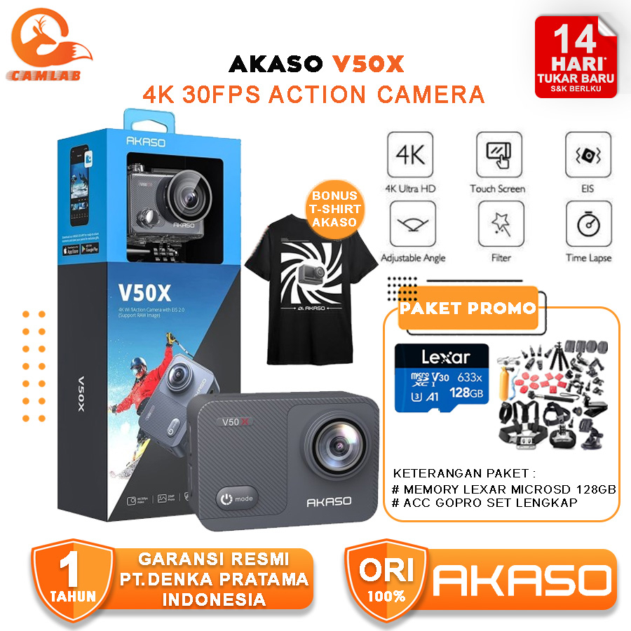 AKASO V50X 4K 30FPS Action Camera Original