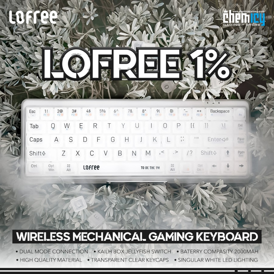 LOFREE 1% Mistry Transparent Mechanical Gaming Keyboard